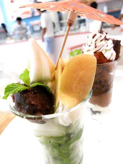 Green Tea Parfait ที่ ร้านอาหาร sfree เซ็นทรัล แจ้งวัฒนะ