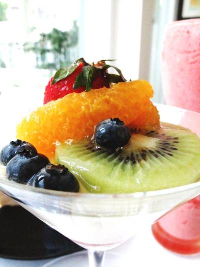 Panacotta Fresh Fruit ที่ ร้านอาหาร The Anna Restaurant & Art Gallery