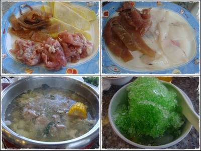 หยิบละมาต้มๆ ที่ ร้านอาหาร TMK  Suki Buffet สาขาชุกโดน