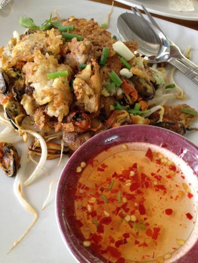 หอยทอด ที่ ร้านอาหาร ศิริวรรณ หอยทอด-ผัดไท Since 1969
