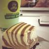 Torta di cappu cheese cake + Green tea frappe  ที่ ร้านอาหาร Mousse Mellow Cafe