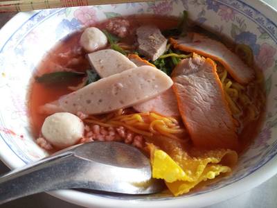 บะหมี่เย็นตาโฟ ที่ ร้านอาหาร ร้านกาแฟเจ๊กเปี๊ยะ
