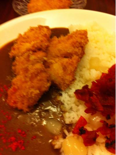 ข้าวแกงกะหรี่แซลมอน ที่ ร้านอาหาร Aoringo