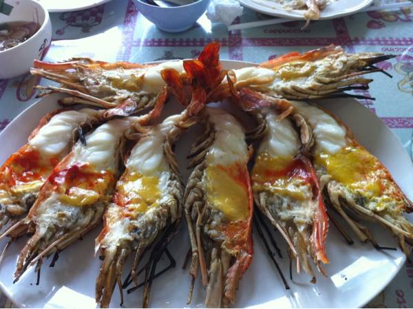 กุ้งตัวพอใช้ได้คับ ที่ ร้านอาหาร ประเสริฐโภชนา