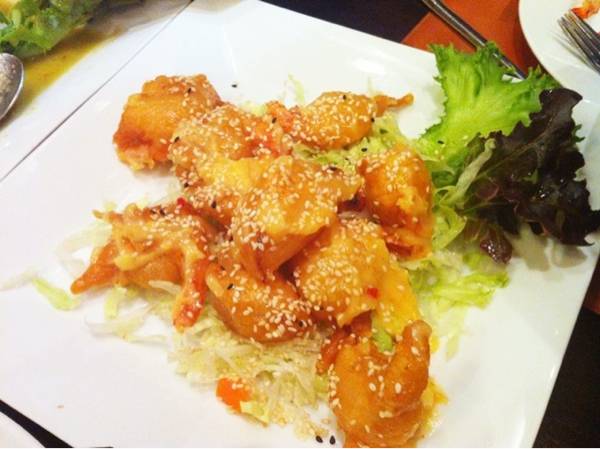 กุ้งกระจก ที่ ร้านอาหาร Crystal Café