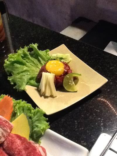 ยำเนื้อดิบ ที่ ร้านอาหาร Yakiya (Gyu Gyu Tei Rama 3)
