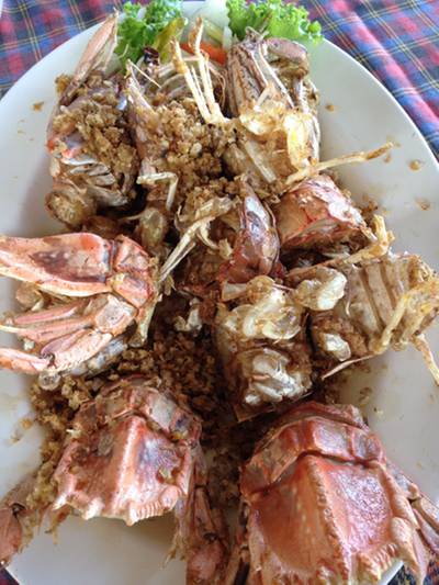 กั้งทอดกระเทียม อร่อยมาก แพงมาก ที่ ร้านอาหาร ป่าหลาย ซีฟู๊ด กั้งทอดกระเทียม อร่อยมาก แพงมาก ที่ ร้านอาหาร ป่าหลาย ซีฟู๊ด