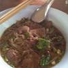 เส้นเล็กตับหมูน้ำตก ที่ ร้านอาหาร ก๋วยเตี๋ยวเรือโกเหลียง