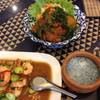 ทอดมัน สตอกุ้งสด ข้าวดอกอัญชัน อร่อยค่ะ ^^ ที่ ร้านอาหาร สบันงา