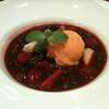 fresh berry soup and papaya sorbet - อร่อย เบา สดชื่นสำหรับบ่ายร้อนๆ ที่ ร้านอาหาร NEXT 2 Café & Terrace