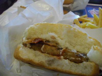 Pock singles BBQ bacon cheese ที่ ร้านอาหาร BURGER KING Central World
