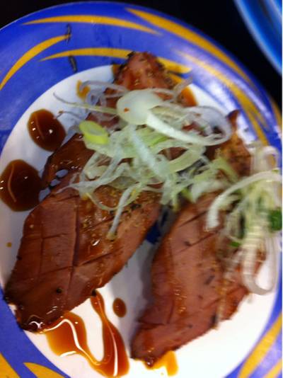 เป็ดรมควัน ที่ ร้านอาหาร Heiroku Sushi Central World