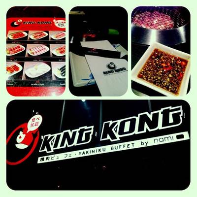 หน้าร้านและเมนู  ที่ ร้านอาหาร King Kong Yakiniku Buffet หลังสวน
