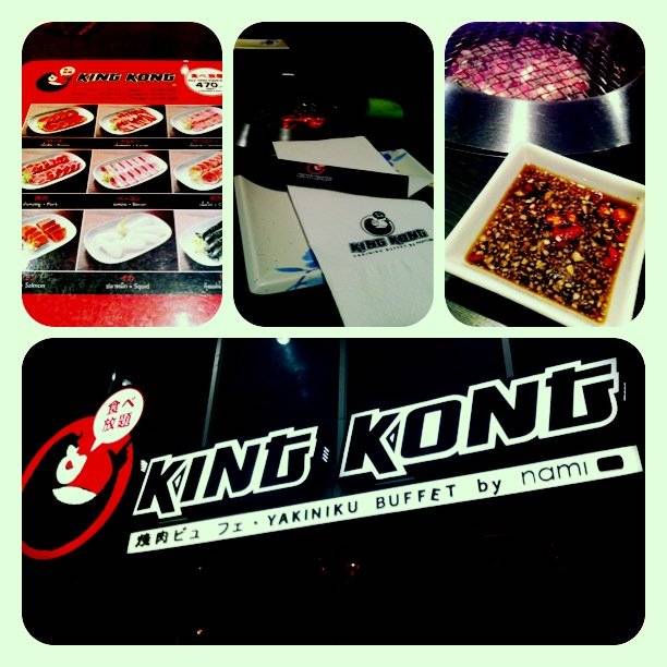 หน้าร้านและเมนู  ที่ ร้านอาหาร King Kong Yakiniku Buffet หลังสวน