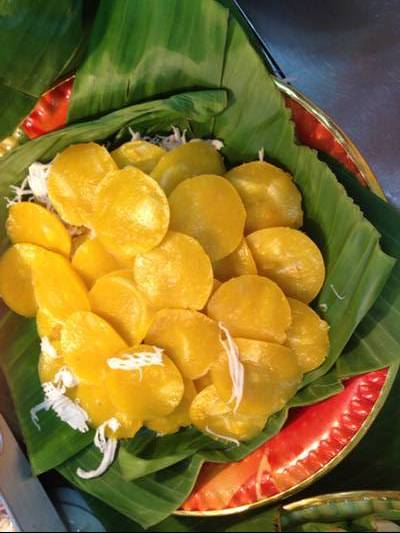 ขนมฝักทอง ที่ ร้านอาหาร ขนมไทย