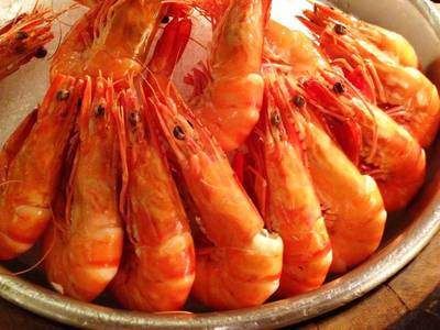 กุ้งตัวโต ที่ ร้านอาหาร Panorama Crowne Plaza Hotel