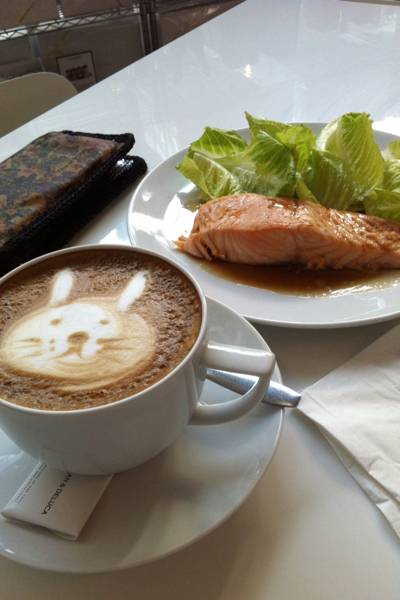 latte art ที่ ร้านอาหาร Dean & Deluca ช่องนนทรี