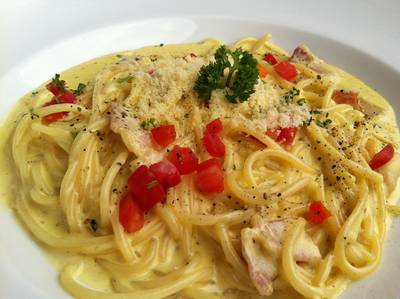สปาเก็ตตี้ หน้าตาดี รสชาติก็อร่อย ที่ ร้านอาหาร Hua-Hin Hills Vineyard