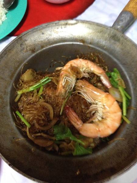 กุ้งอบวุ้นเส้น ที่ ร้านอาหาร กิ๊ก สุกี้