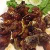 ไก่ผัดน้ำผึ้ง ที่ ร้านอาหาร ข้าวต้มประจันบาน