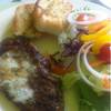 steakเนื้อ ที่ ร้านอาหาร Green S Cafe