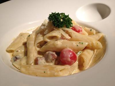 Carbonara Penne ที่ ร้านอาหาร Spaghetti Factory Central World