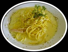 สปาเก็ตตี้คาโบนาร่า ที่ ร้านอาหาร Dinner Bistro