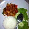 ข้าวไก่ผัดซอสแม็กซิกัน ที่ ร้านอาหาร Dinner Bistro