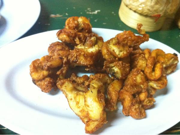 ไส้ตันทอด ที่ ร้านอาหาร ตำปากแตก