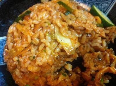 ข้าวผัดกิมจิ ที่ ร้านอาหาร Tadaima สุขุมวิท 55