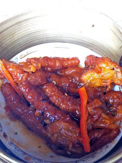 ขาไก่นึ่งเต้าซี่ ที่ ร้านอาหาร Déjà Vu