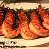 กุ้งลายเสือเป็นเผาครับ 5 ตัวประมาณ 2100 บาท  ที่ ร้านอาหาร ร้านกันเอง 