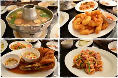 รายการอาหารที่สั่ง ที่ ร้านอาหาร มุมอร่อย ศรีราชา