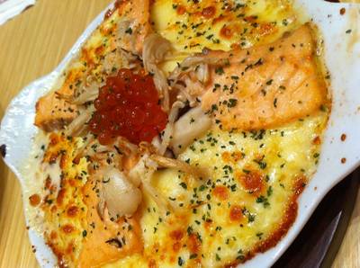 กราแตงแซลมอนและไข่ปลา ที่ ร้านอาหาร Pasta De Waraku CentralWorld