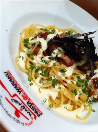 สปาเกตตีไก่เทอริยากิ ที่ ร้านอาหาร Pasta De Waraku CentralWorld