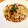 Spaghetti Bacon with dried chili.  ที่ ร้านอาหาร Haus 20 Design & Dine
