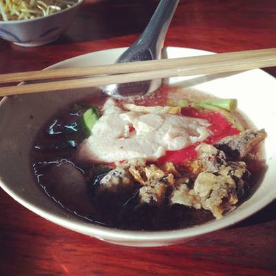 บะหมี่เย็นตาโฟ ที่ ร้านอาหาร ก๋วยเตี๋ยว 22 บะหมี่เย็นตาโฟ ที่ ร้านอาหาร ก๋วยเตี๋ยว 22
