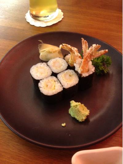 ข้าวห่อสาหร่ายไส้เทมปุระ ที่ ร้านอาหาร ai japanese Promenade