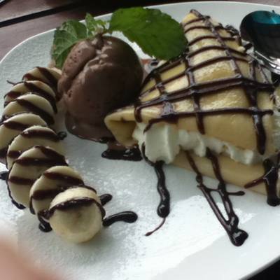 ibanana crepe ที่ ร้านอาหาร iCoffee
