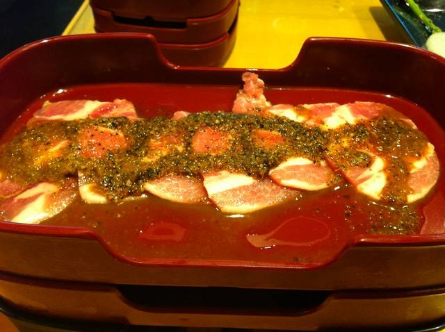 หมูหมักซอสพริกไทยดำ อาหารใหม่มิยาบิ ที่ ร้านอาหาร Miyabi Central แจ้งวัฒนะ