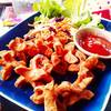 ไส้กรอกทอด ที่ ร้านอาหาร Fly Me To The Moon (Chiangmai )