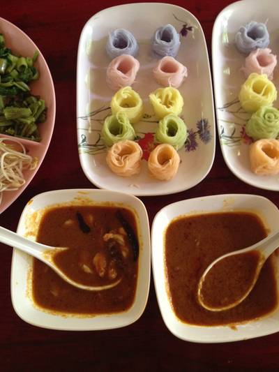 ขนมจีนเส้นสด ที่ ร้านอาหาร บ้านปิ่นแก้ว