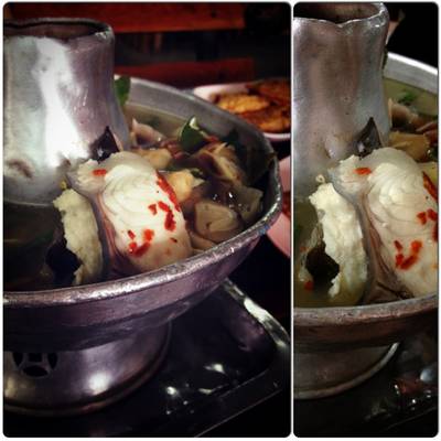 ต้มยำหม้อไฟปลาคัง ที่ ร้านอาหาร ลุงลอยป่าลั่น & White House