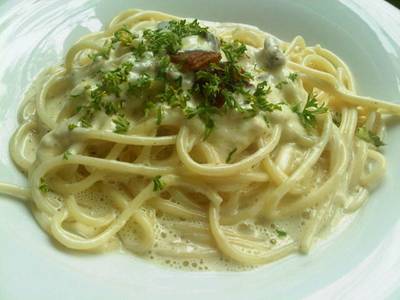 คาโบนาร่า ที่ ร้านอาหาร Smoke House