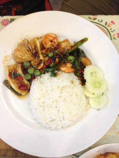 ข้าวผัดขี้เมาทะเล ที่ ร้านอาหาร Pinoza ข้าวผัดขี้เมาทะเล ที่ ร้านอาหาร Pinoza