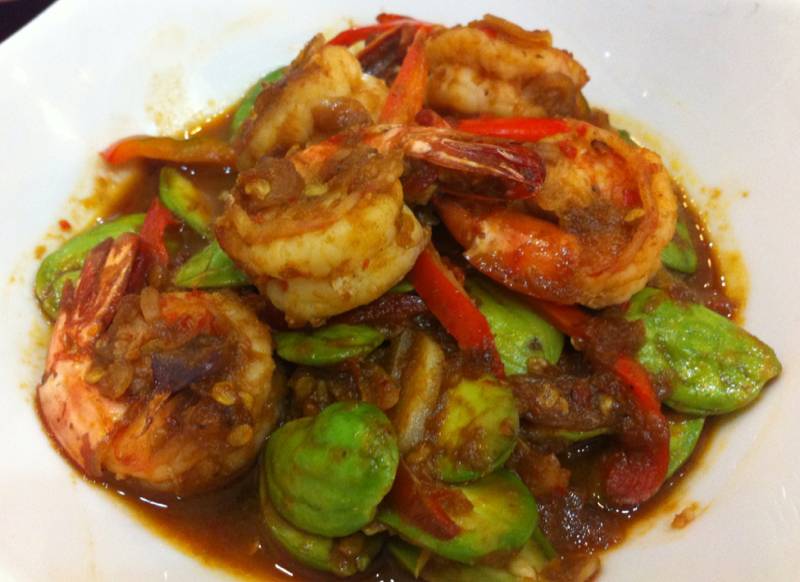 สตอผัดกุ้ง ที่ ร้านอาหาร ณ หาดใหญ่