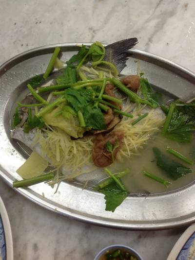 จาระเม็ดนึ่งบ๊วยเนื้อเนียนขาวอวบนุ่มลิ้น ที่ ร้านอาหาร ร้านอาหารอ้า