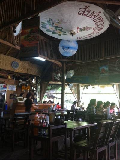 บรรยากาศในร้าน ที่ ร้านอาหาร ส้มตำหลวงพระบาง