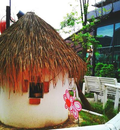 บ้านไก่แจ้ที่ร้านเลี้ยไว้ ที่ ร้านอาหาร เด็กเลี้ยงแกะ FARM & RESTAURANT