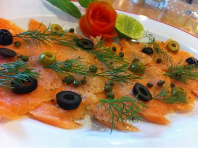 Smoke Salmon ที่ ร้านอาหาร Volcano